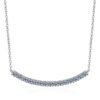 Moissanite Smile Curve Pendant
